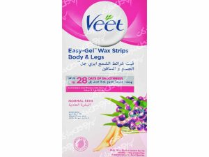نوار وکس موبر بدن پوست نرمال ( با شی باتر ) رایحه آکای بری ۲۰ عدد ویت - veet