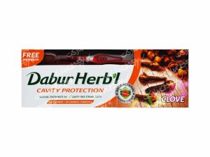 پک خمیر دندان گیاهی میخک ۱۵۰ گرم با مسواک دابور هربل - dabur herb'l