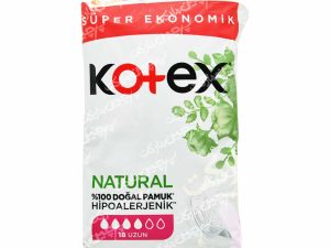 نوار بهداشتی نازک و بلند ۱۸ عدد هایپو آلرژیک نچرال کوتکس - kotex