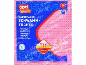 دستمال اسفنجی آبگیر ( الیاف گیاهی ) ۵ عدد اپتی واش - opti wisch