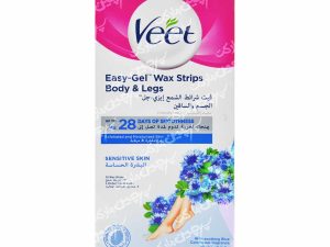 نوار وکس موبر بدن پوست حساس ( با شی باتر ) رایحه گل ذرت آبی 20 عدد ویت - veet
